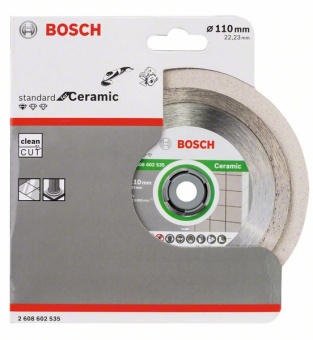 Алмазный отрезной круг Standard for Ceramic 110 x 22,23 x 1,6 x 7,5 mm 2608602535